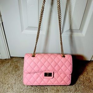 NWT pink quilted crossbody and shoulder purse 😍